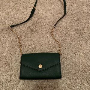 Michael Kors dark green crossbody bag
